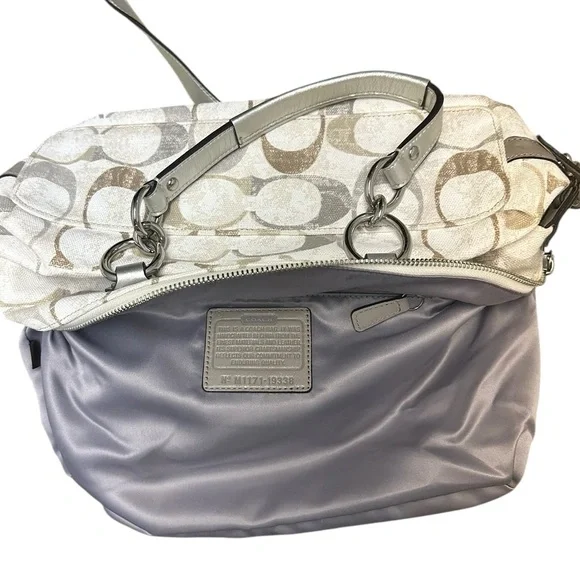 Coach Kristin Signature Dome Sequin Satchel Shoulder Bag #19338